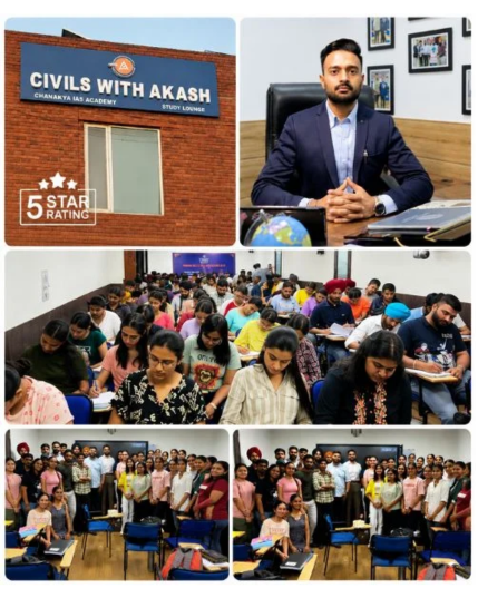 Students preparing for UPSC at Civils with Akash in Ludhiana